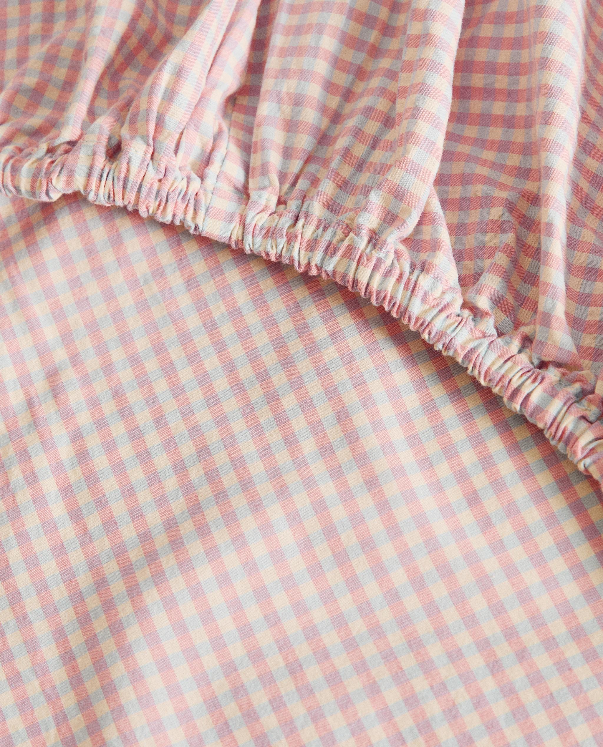 KIDS' GINGHAM COTTON FITTED SHEET product thumbnail 4