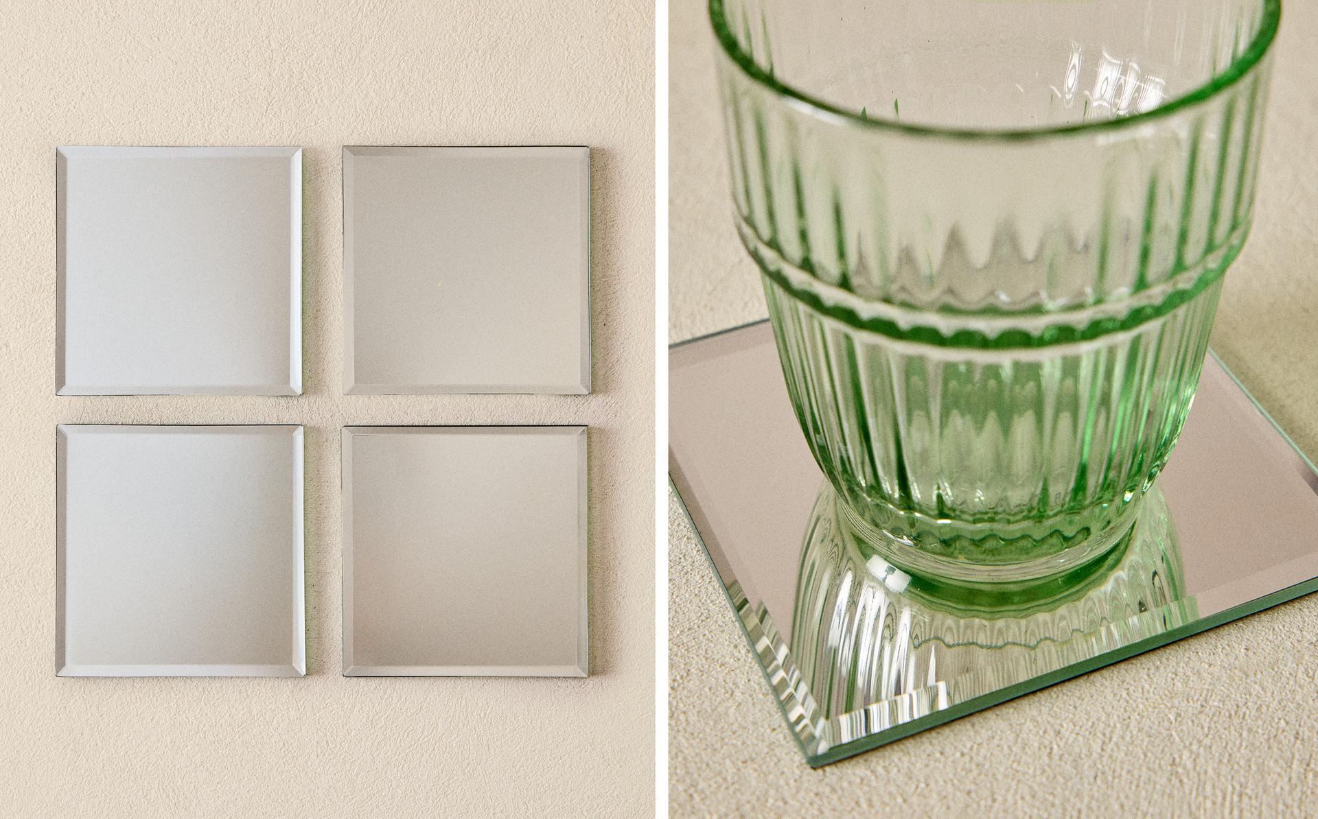 SET SUPORTURI PAHAR CU EFECT OGLINDĂ (SET DE 4) SET SUPORTURI PAHAR CU EFECT OGLINDĂ (SET DE 4)