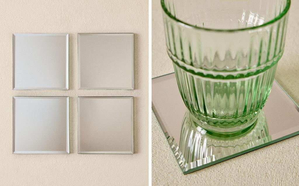 PACK OF MIRRORED COASTERS (PACK OF 4) PACK OF MIRRORED COASTERS (PACK OF 4)