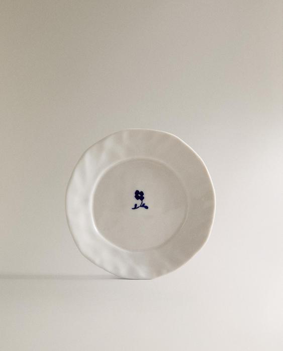 PORCELAIN SIDE PLATE WITH FLORAL PRINT