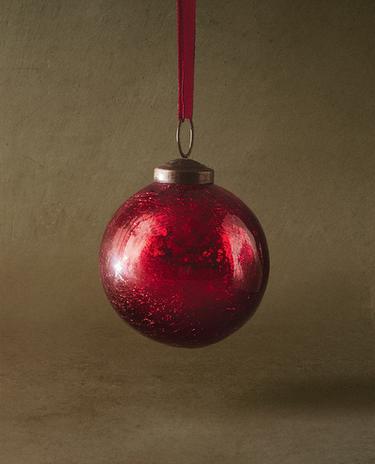 GLASS BAUBLE CHRISTMAS TREE DECORATION