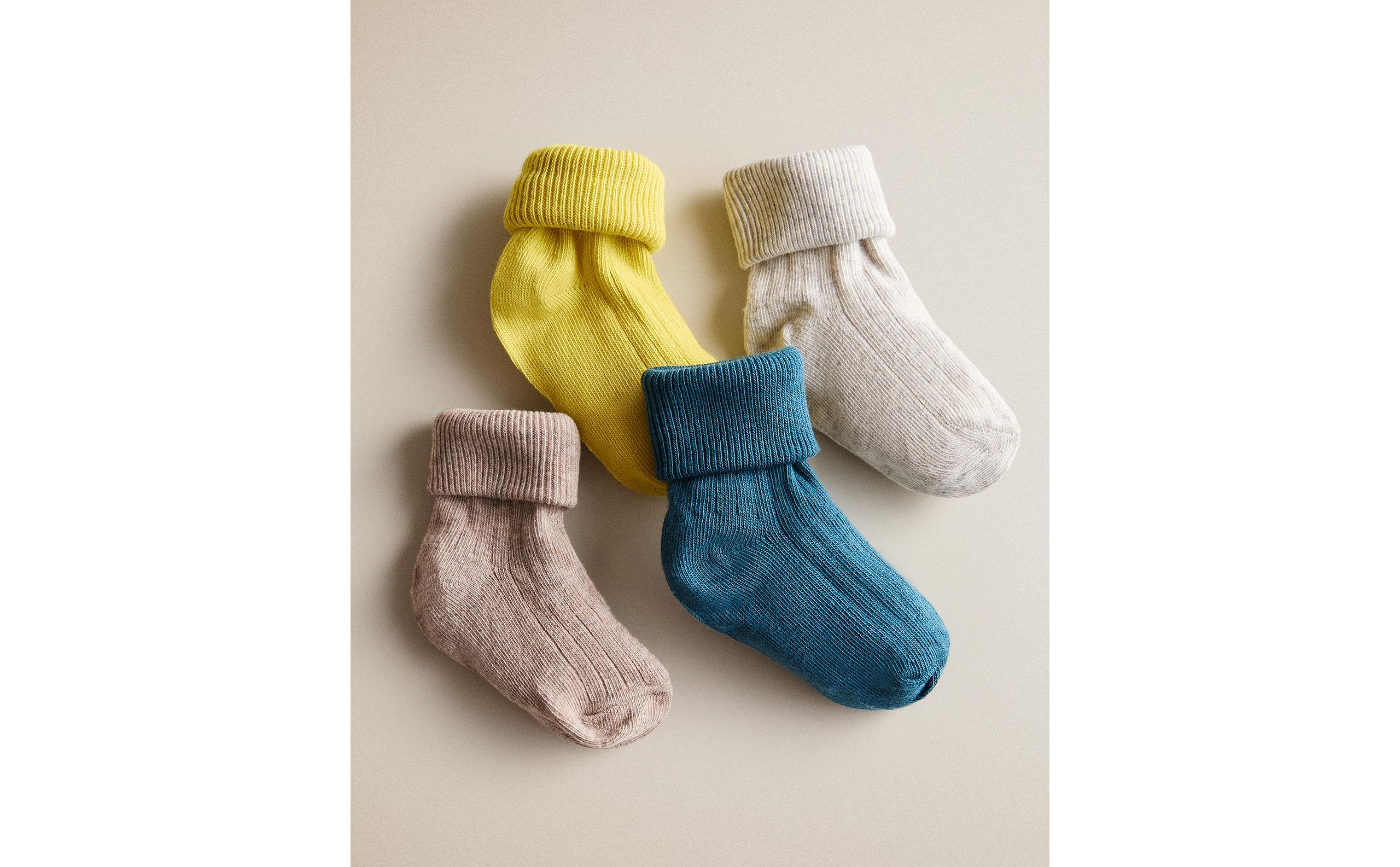 MULTICOLOURED BABY SOCKS (PACK OF 4) product thumbnail 2
