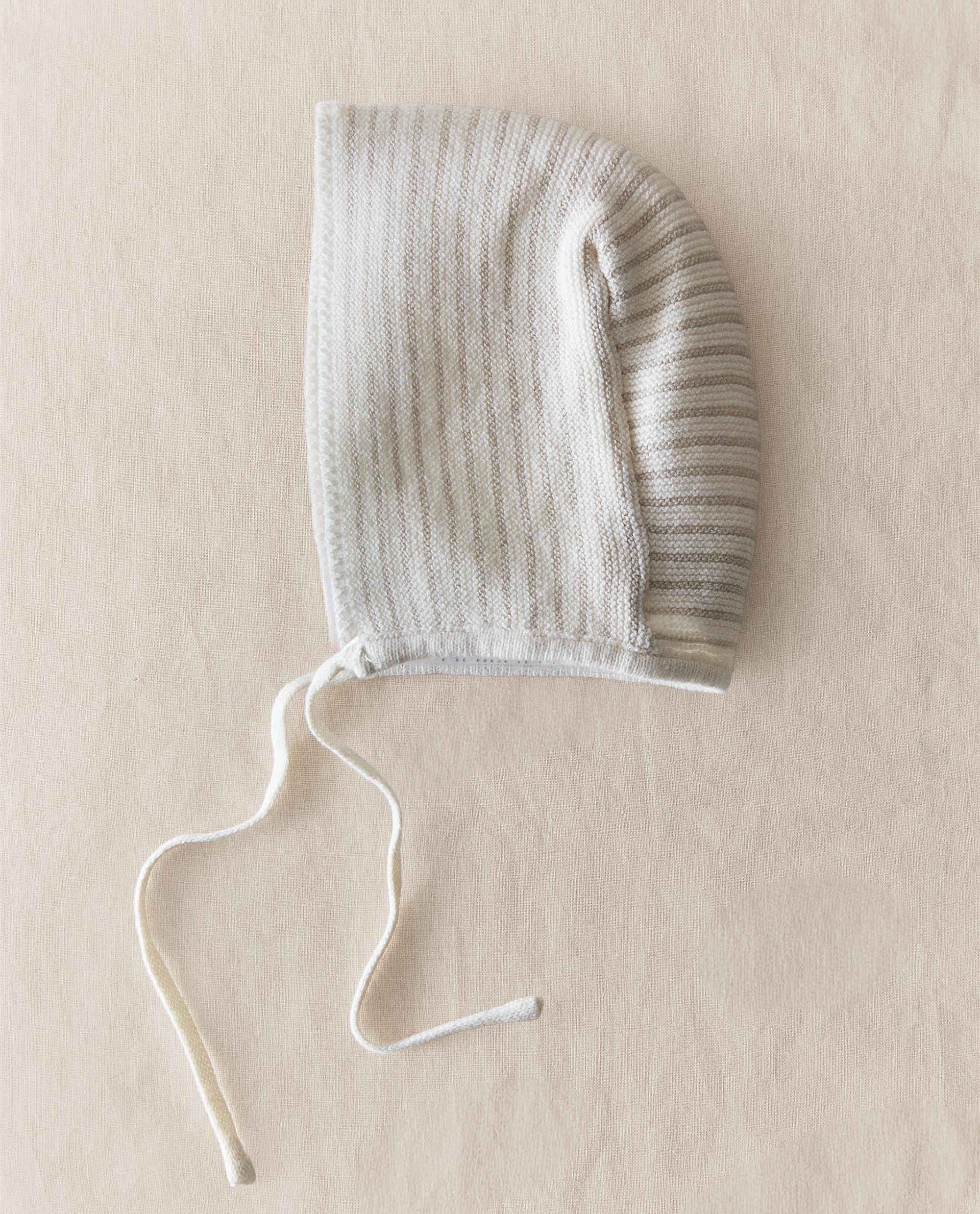 Bonnet Tricot Bonnet Enfant Zara Bonnet De Naissance Rose ZARA 1/6