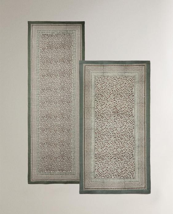 TAPETE ALGODÃO ESTAMPADO BLOCK