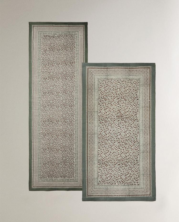 COTTON BLOCK PRINT RUG