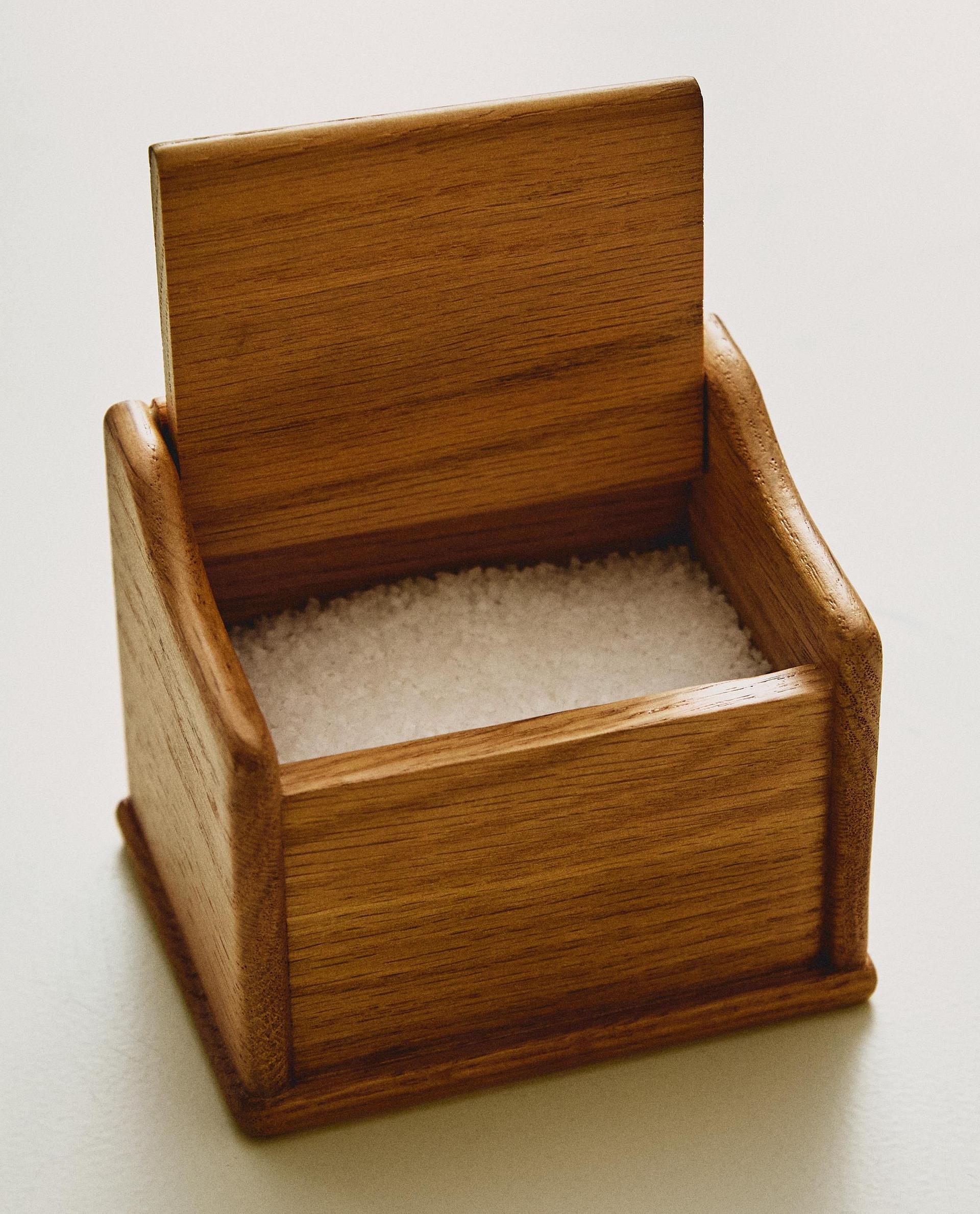 SALERO CON TAPA MADERA ROBLE
