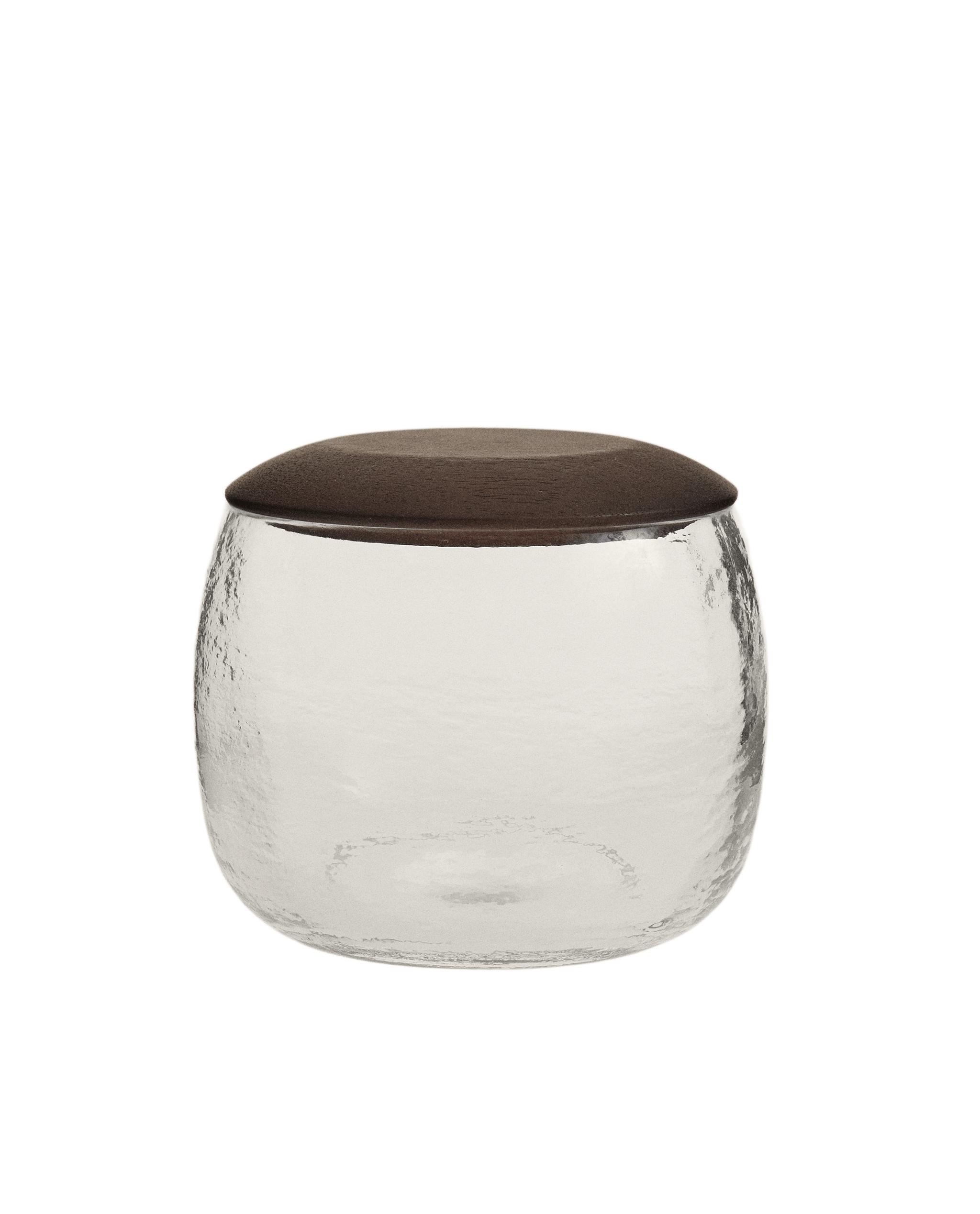ACACIA AND GLASS WOOD BATHROOM ORGANISER JAR product thumbnail 5