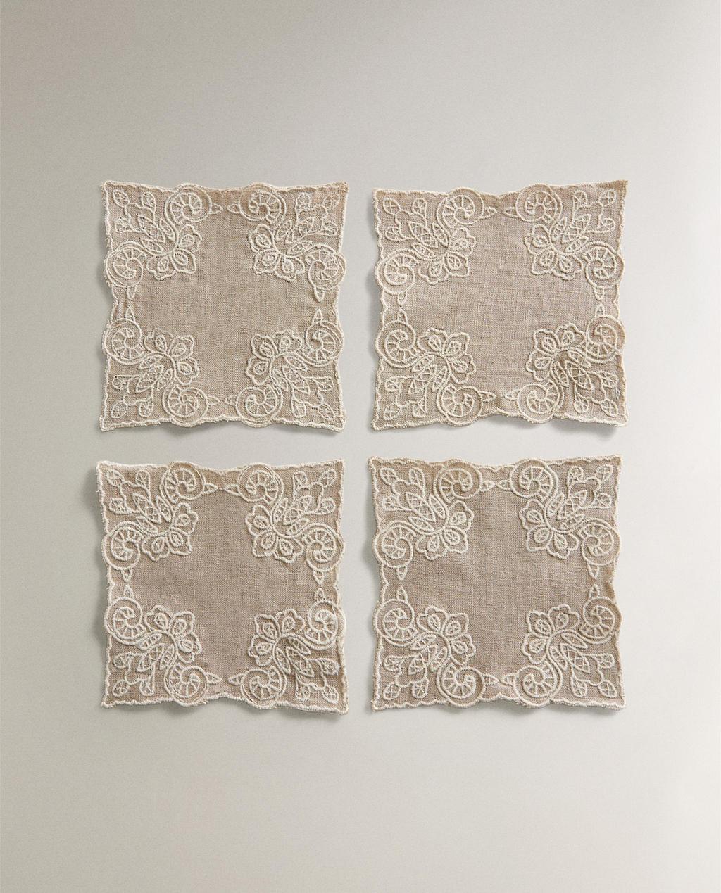 LINEN COASTER PACK (PACK OF 4) LINEN COASTER PACK (PACK OF 4)