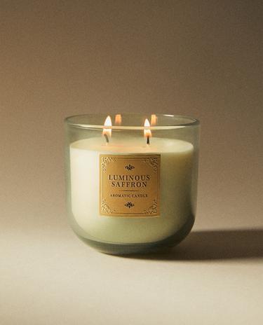 (400 G) LUMINOUS SAFFRON SCENTED CANDLE