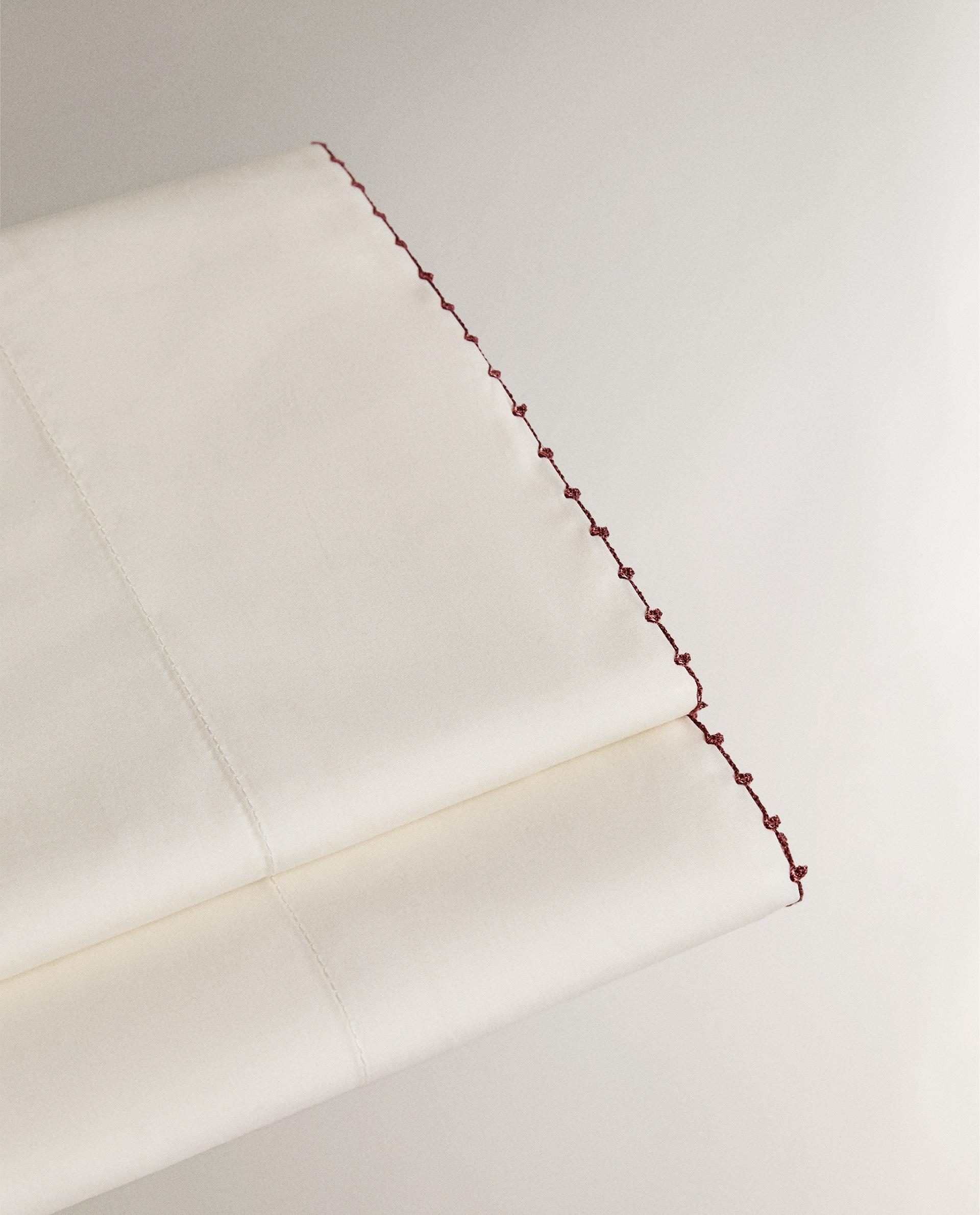 EMBROIDERED TRIM FLAT SHEET