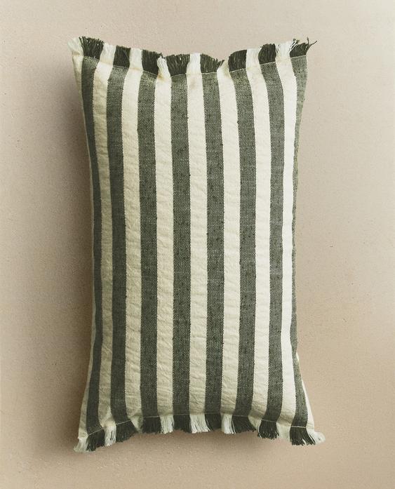 HOUSSE DE COUSSIN RAYURES