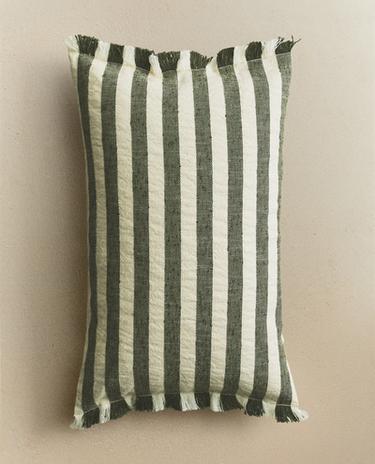 STRIPED THROW PILLOW COVER STRIPED THROW PILLOW COVER