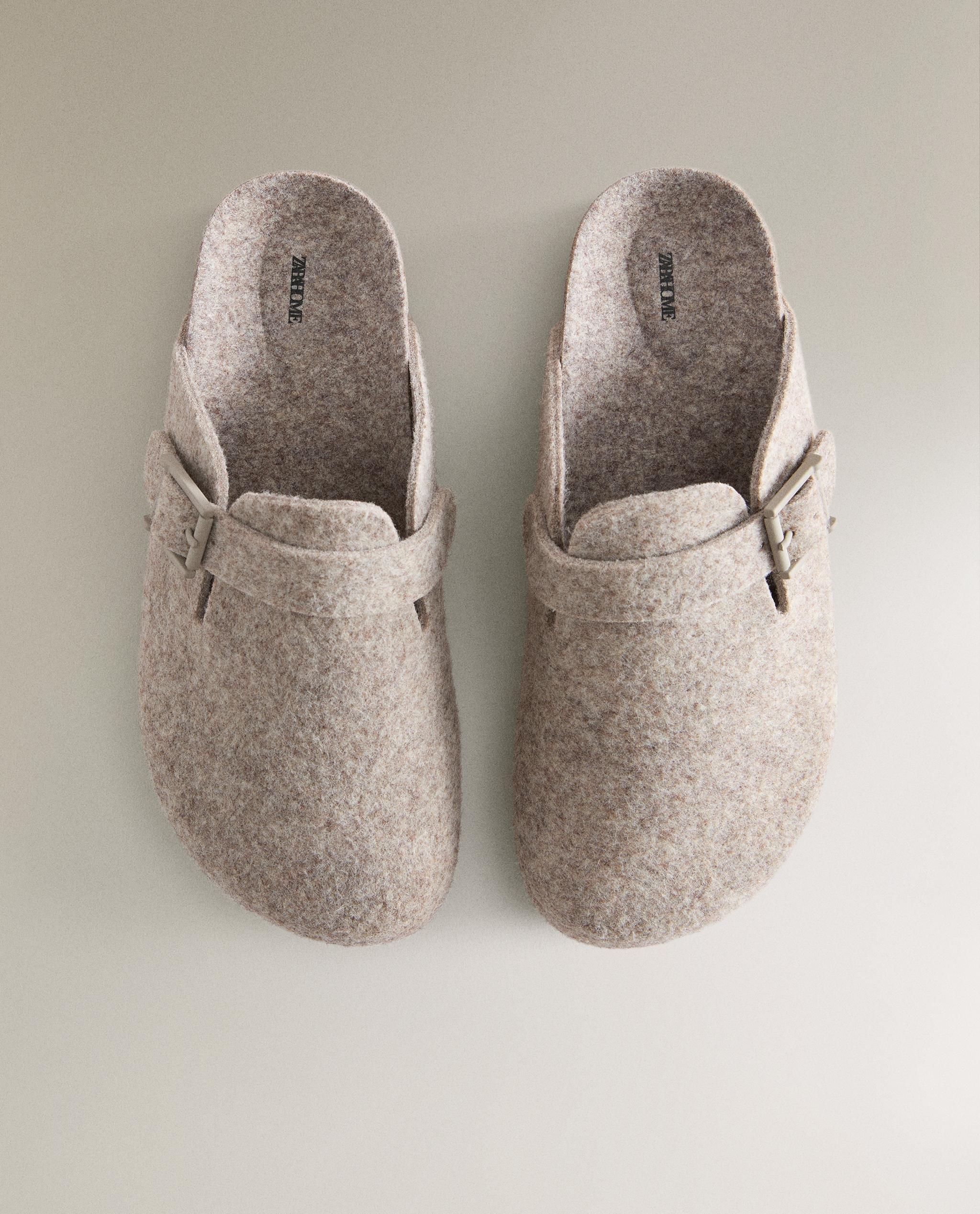Zueco Fieltro Zara Home Zapatillas Estar Por Casa ZUECO FIELTRO