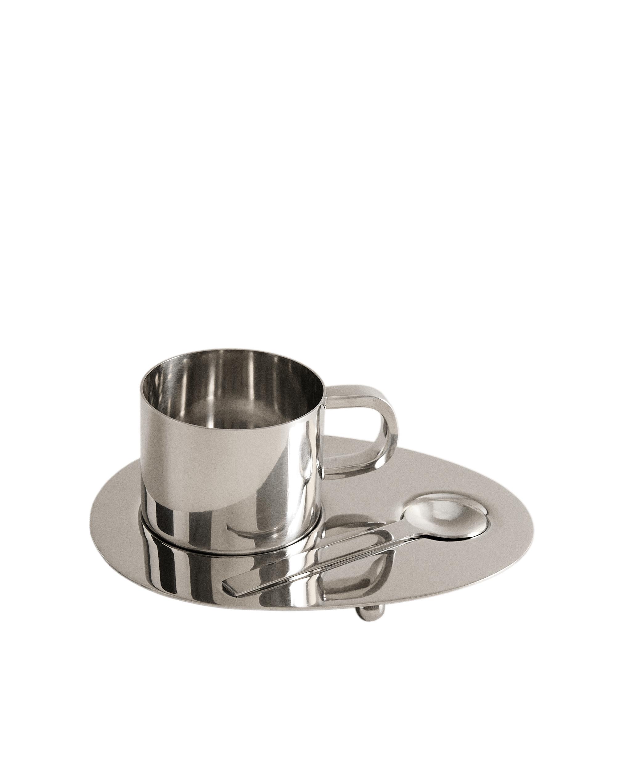 STEEL MUG, SPOON AND TRAY SET product thumbnail 4