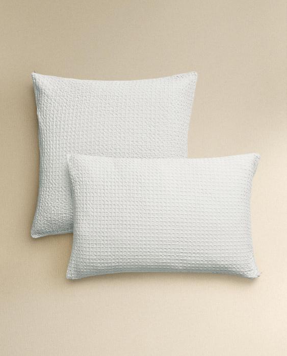 WAFFLE-KNIT PILLOWCASE