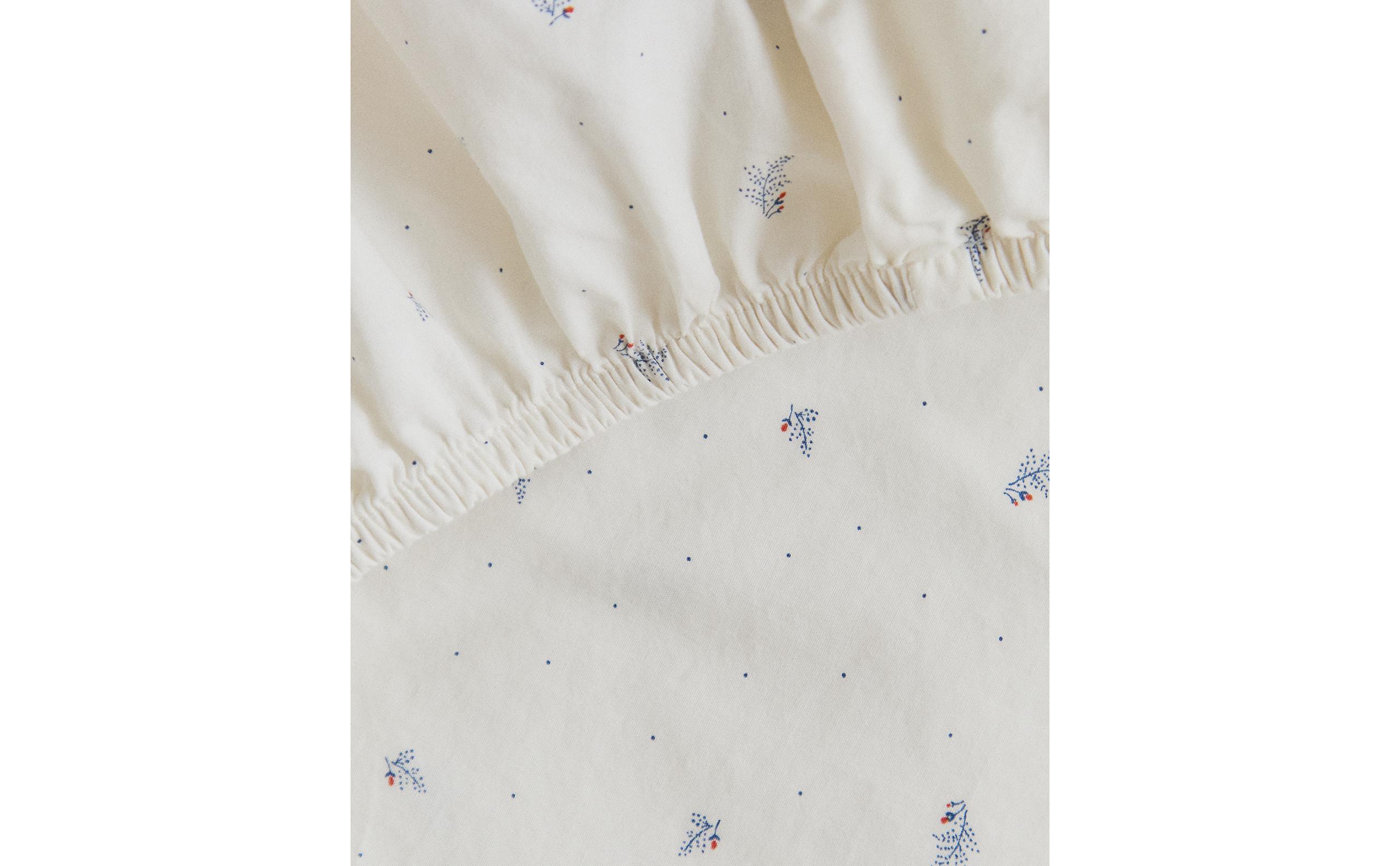 CHILDREN’S COTTON FITTED SHEET WITH LEAVES AND POLKA DOTS product thumbnail 8