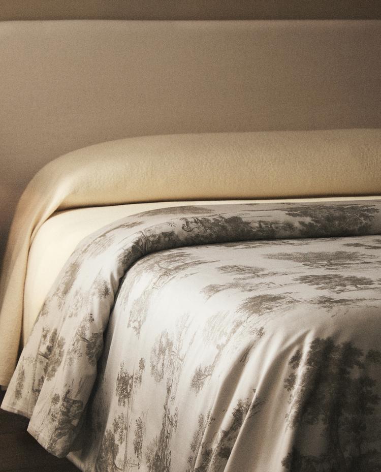 COPRIPIUMINO IN SATIN STAMPATO (300 FILI)