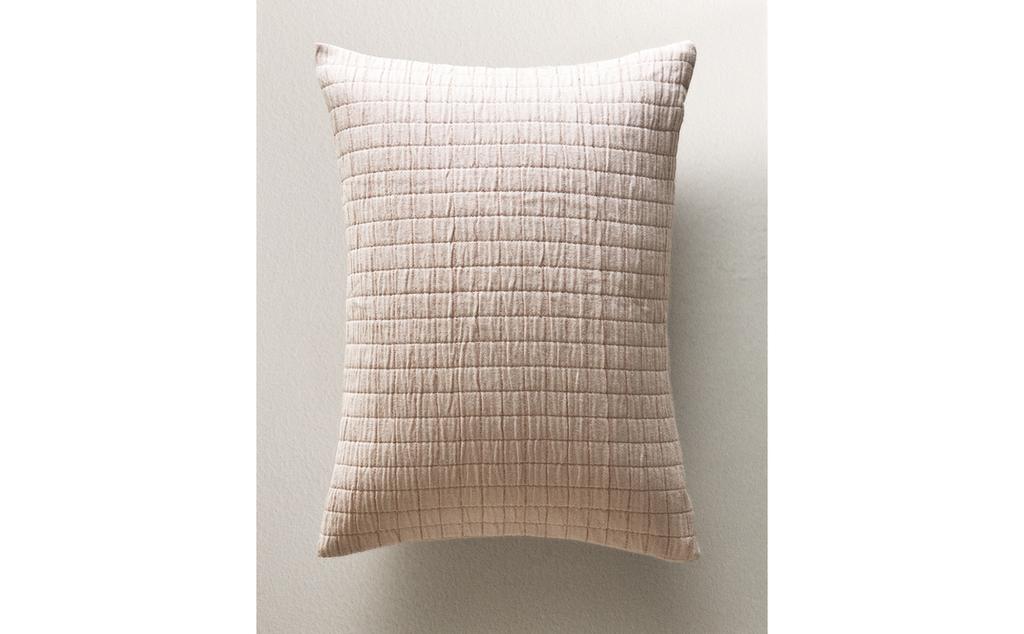 KIDS' CHECKED COTTON THROW PILLOW COVER