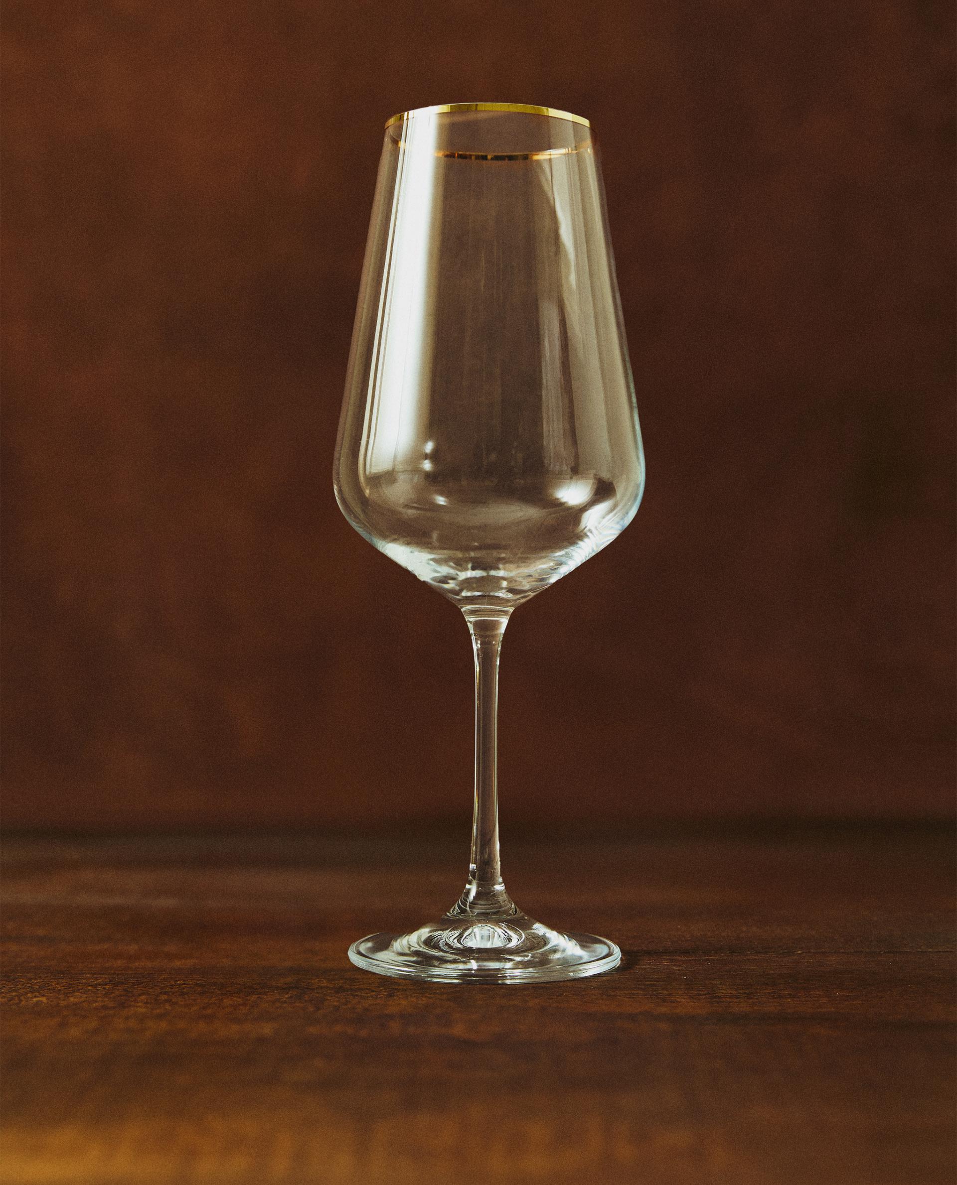 BOHEMIA CRYSTAL GLASS WITH A GOLDEN RIM