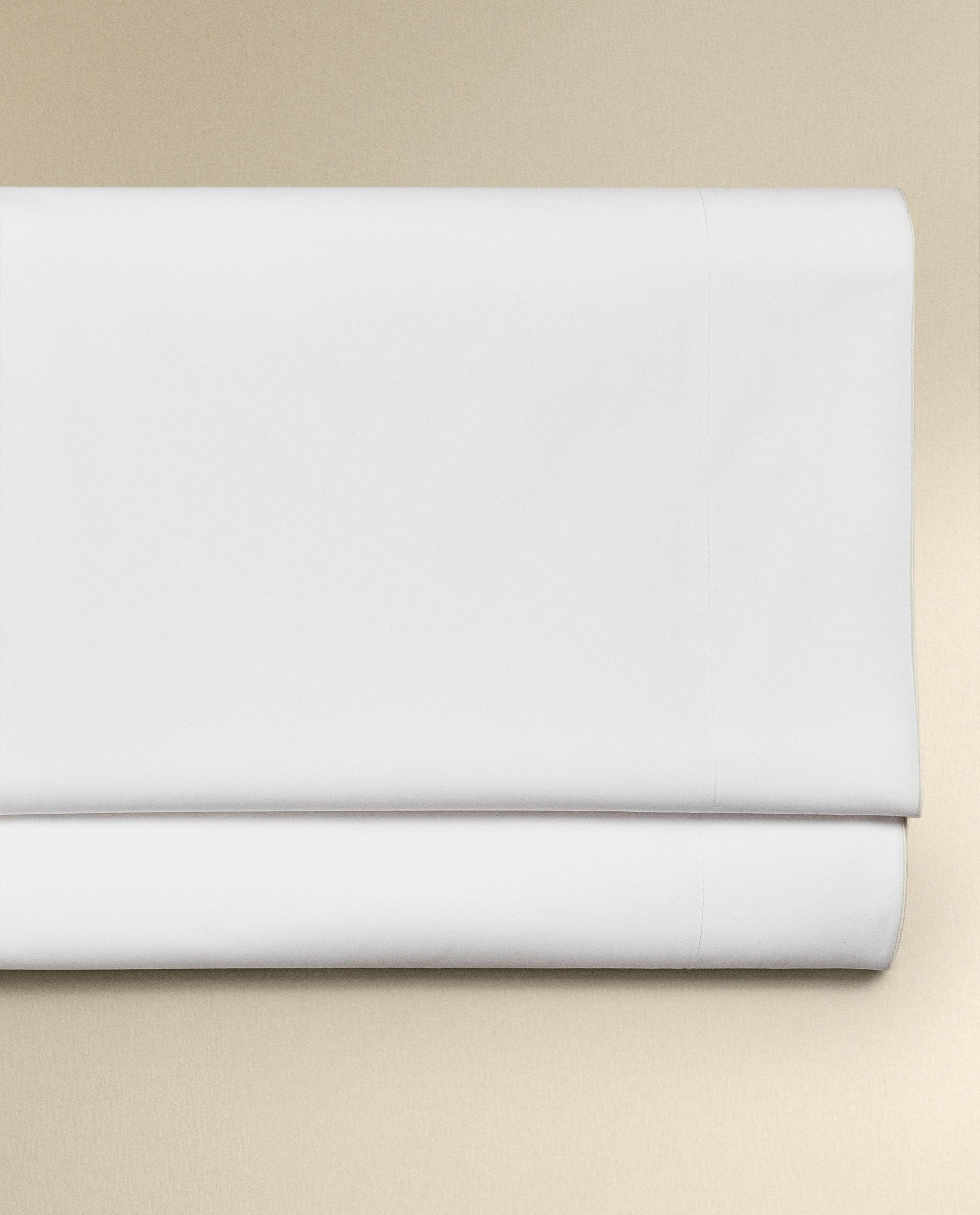 ZARA  フラットシーツホワイト オーバーロック フラットシーツ | Zara Home 日本/Japan