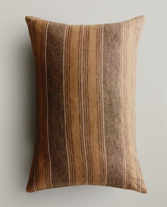 STRIPED LINEN CUSHION COVER STRIPED LINEN CUSHION COVER