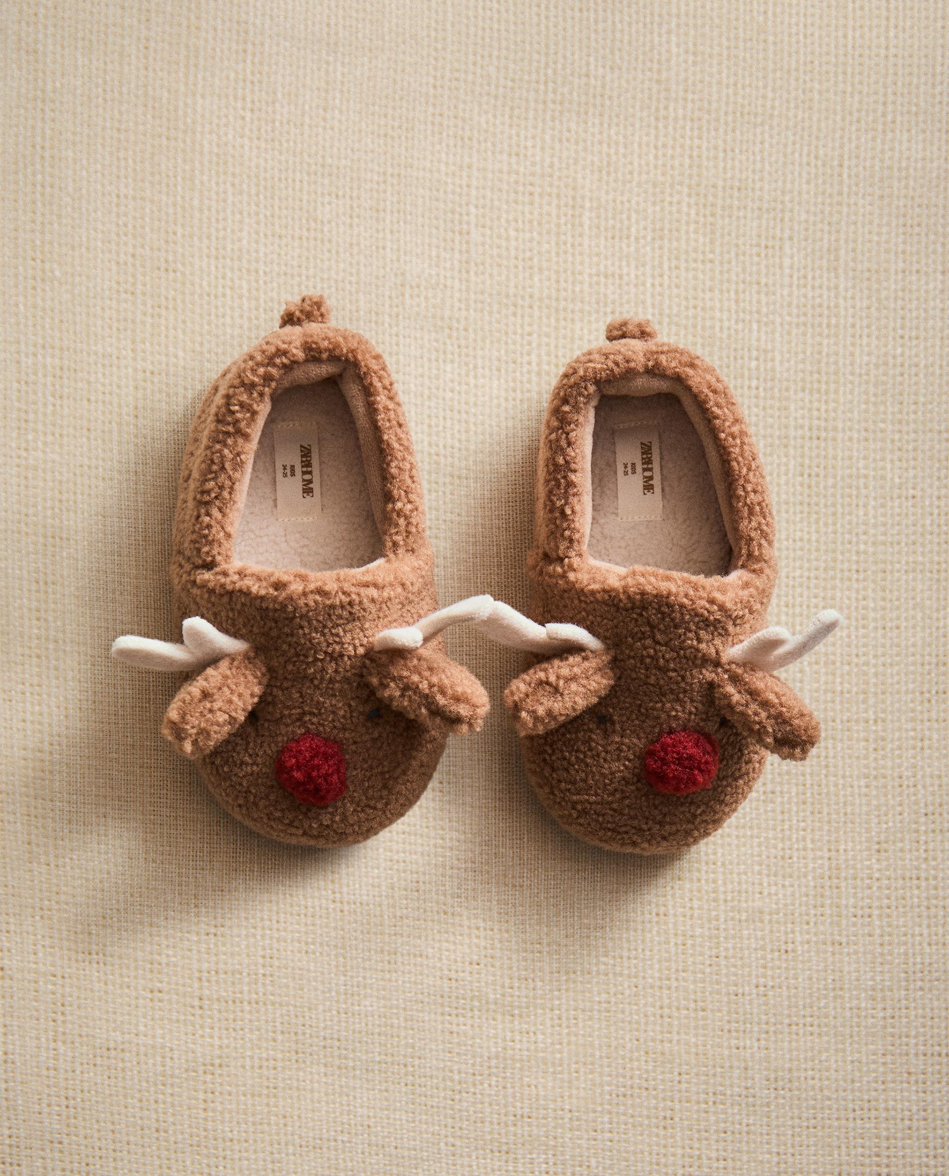 CHILDREN'S REINDEER SLIPPERS Zara Home Norge Norway