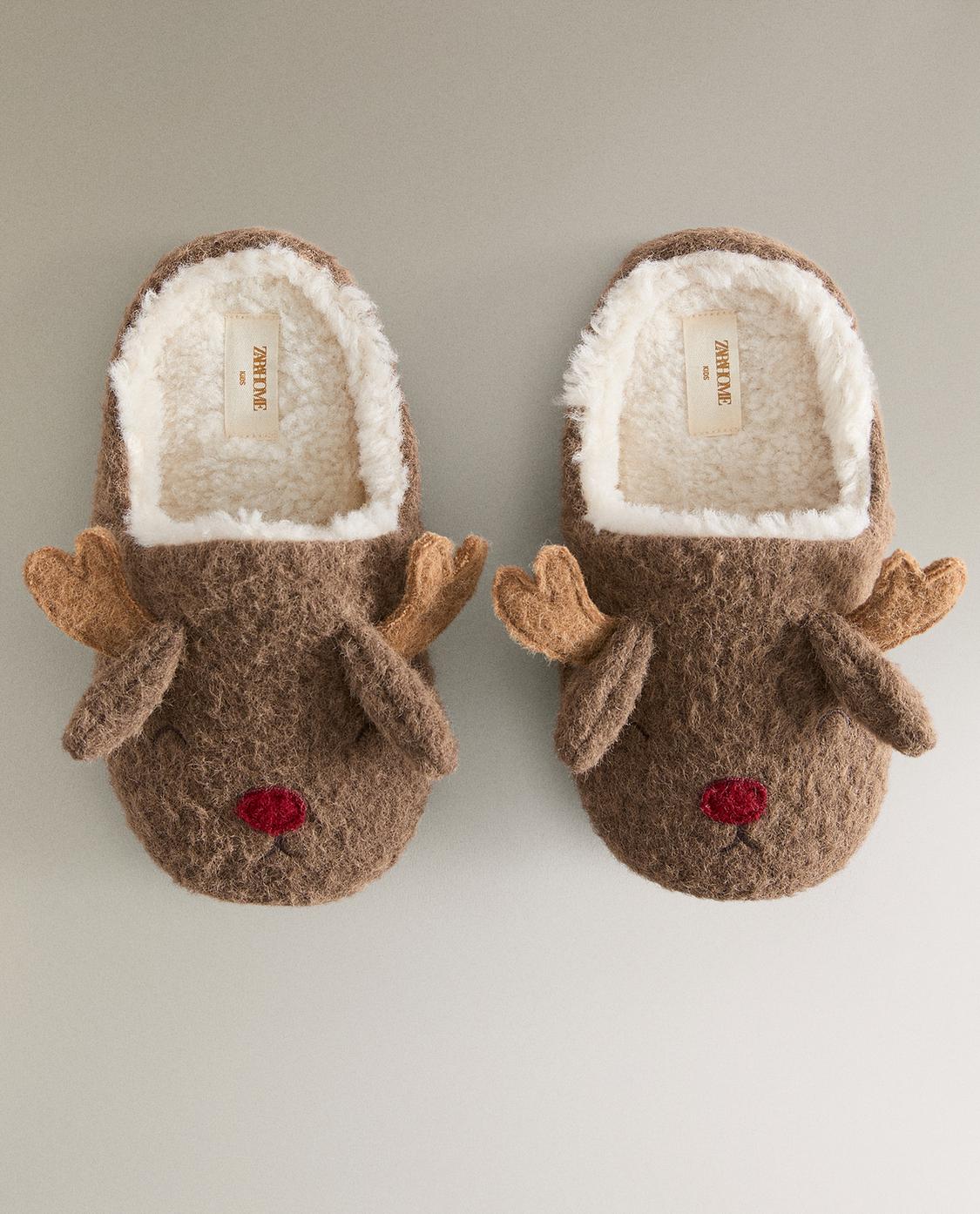 Kids Reindeer Reindeer Slippers Christmas Reindeer Reindeer Kids