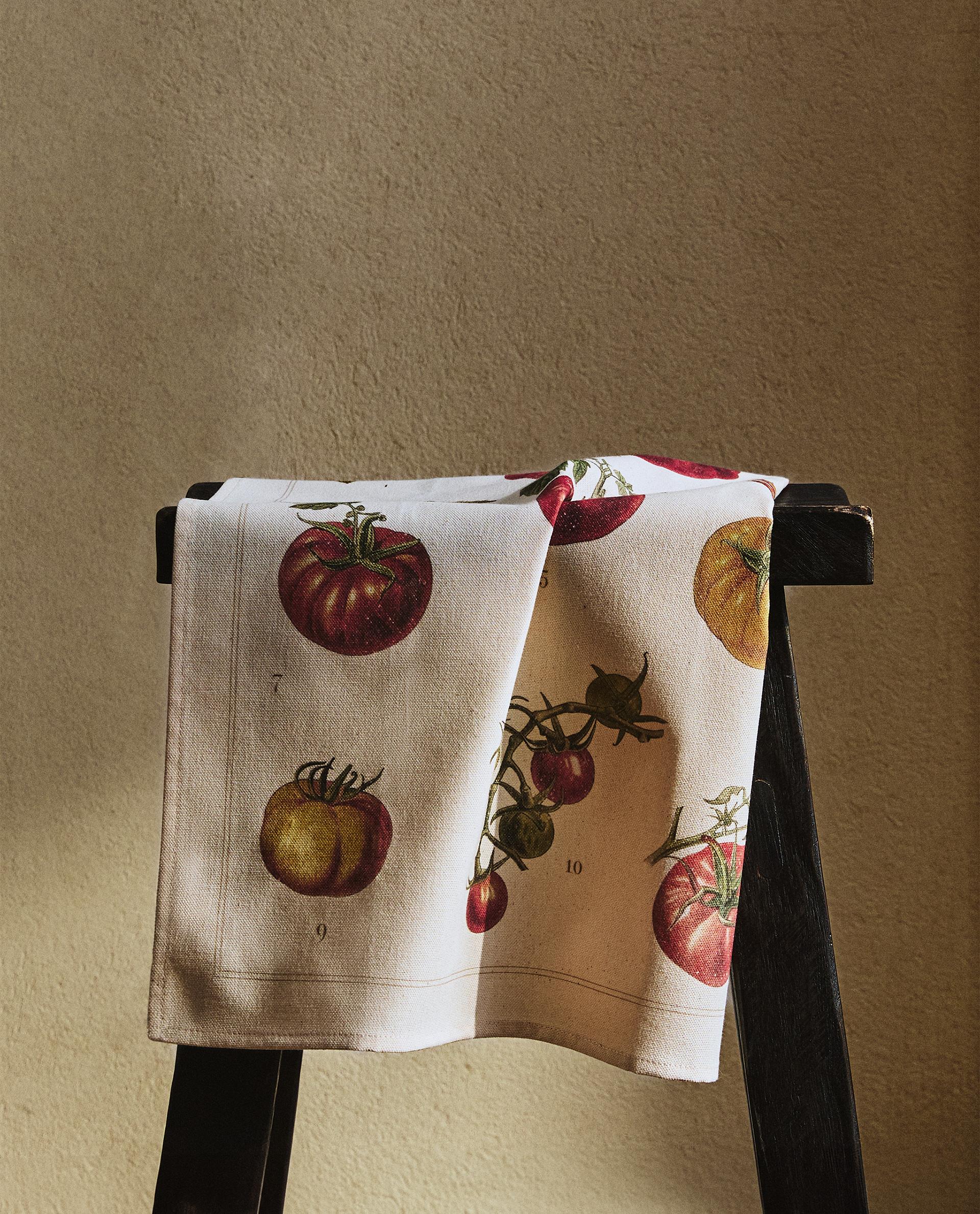 TEA TOWEL WITH TOMATO PRINT (PACK OF 2)