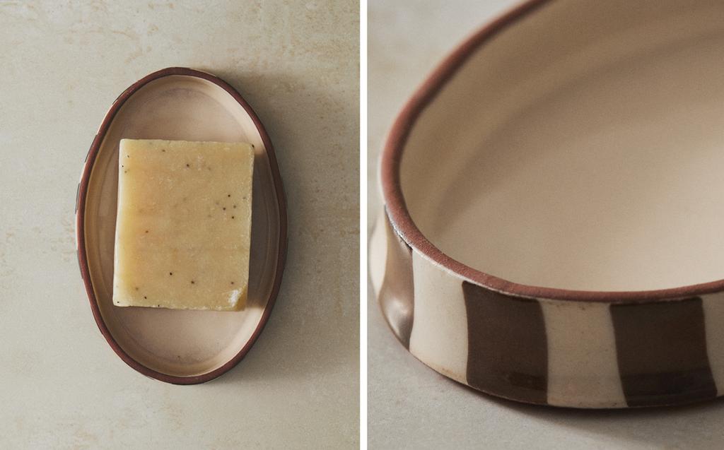 JABONERA RAYAS MARRÓN