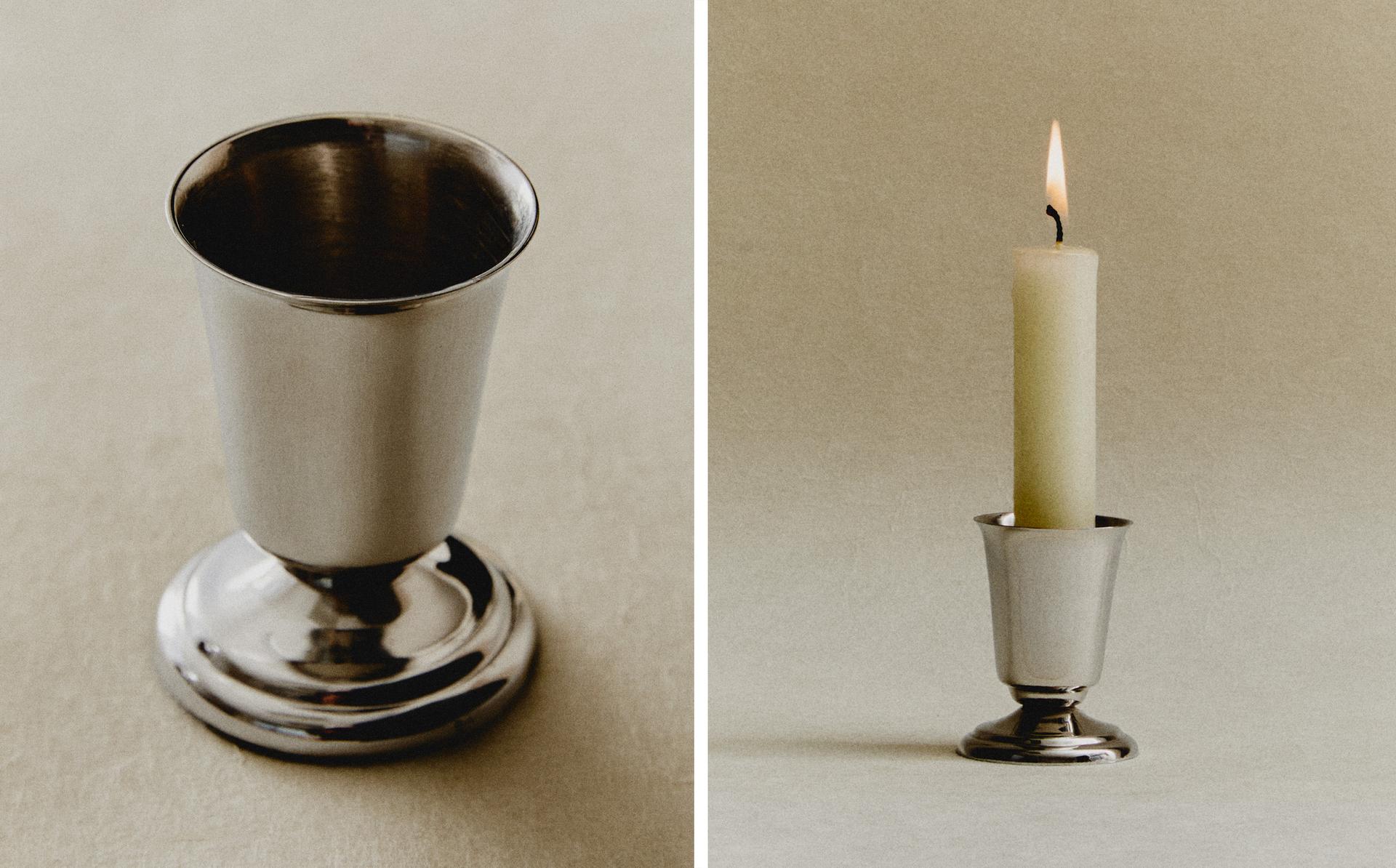 PORTAVELAS ACERO BRILLO PORTAVELAS ACERO BRILLO