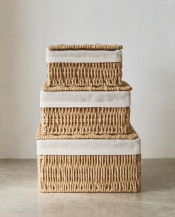 CESTA COPERCHIO FODERA COTONE CESTA COPERCHIO FODERA COTONE