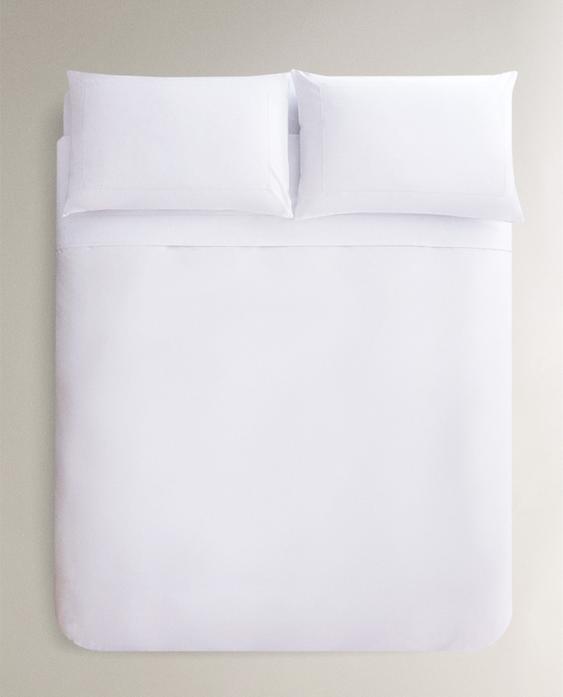 SCALLOPED EDGE COTTON PERCALE DUVET COVER (800 THREAD COUNT)