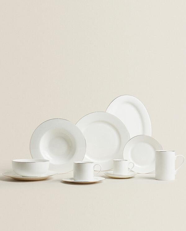 BONE CHINA TABLEWARE WITH RIM | Zara Home United States of