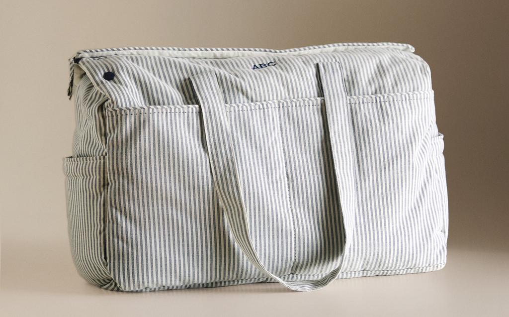 BORSA MAMMA IN COTONE A RIGHE BORSA MAMMA IN COTONE A RIGHE