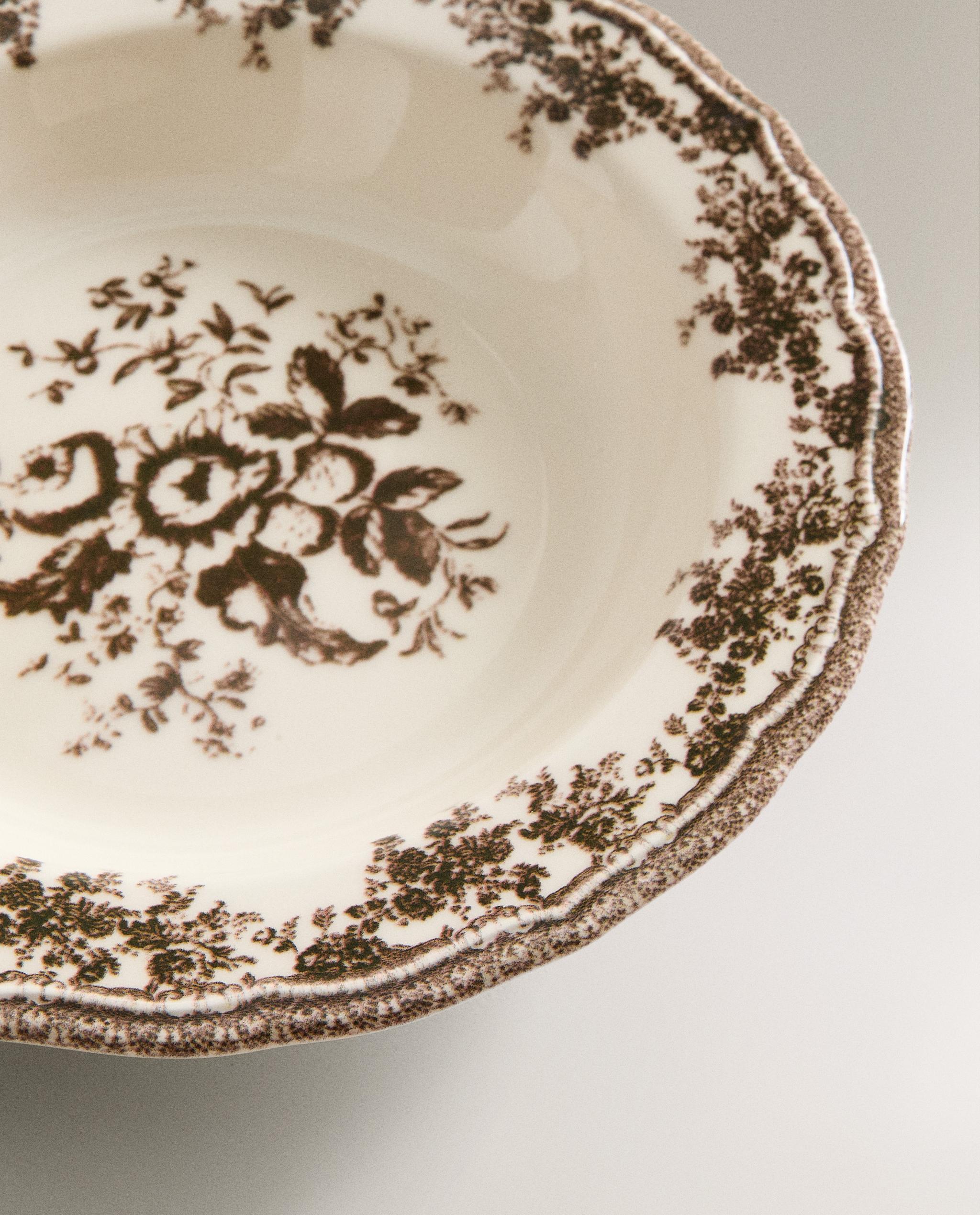 FLORAL EARTHENWARE SOUP PLATE product thumbnail 13