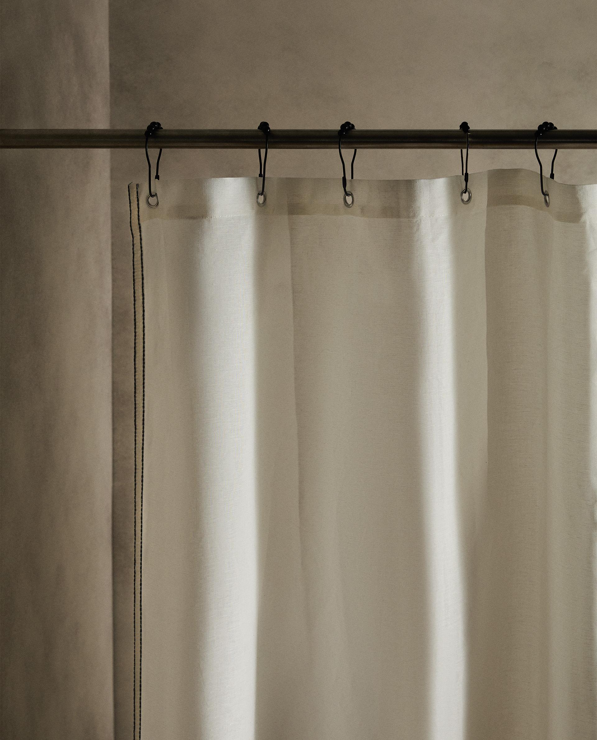 LINEN SHOWER CURTAIN