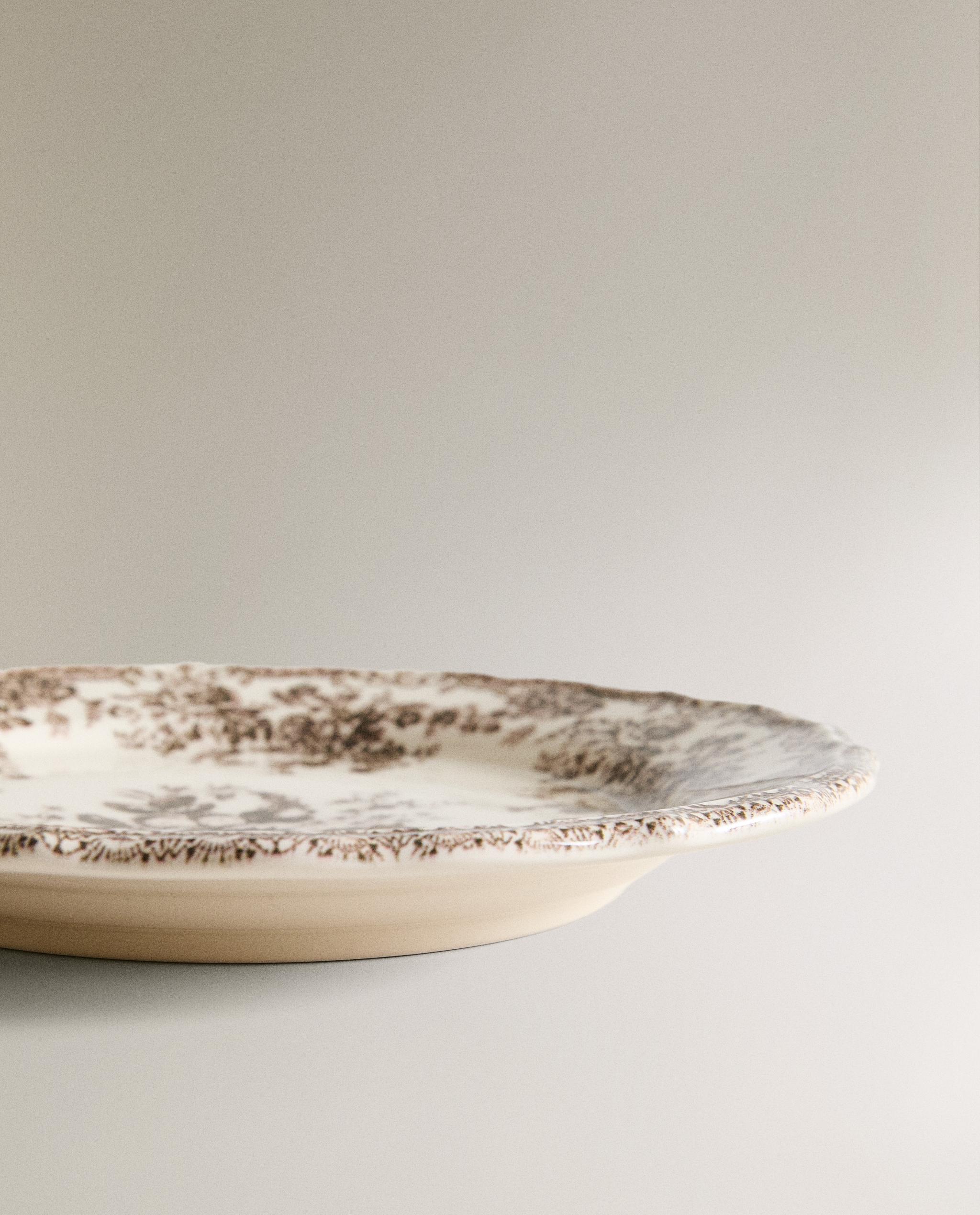 FLORAL EARTHENWARE DESSERT PLATE product thumbnail 11