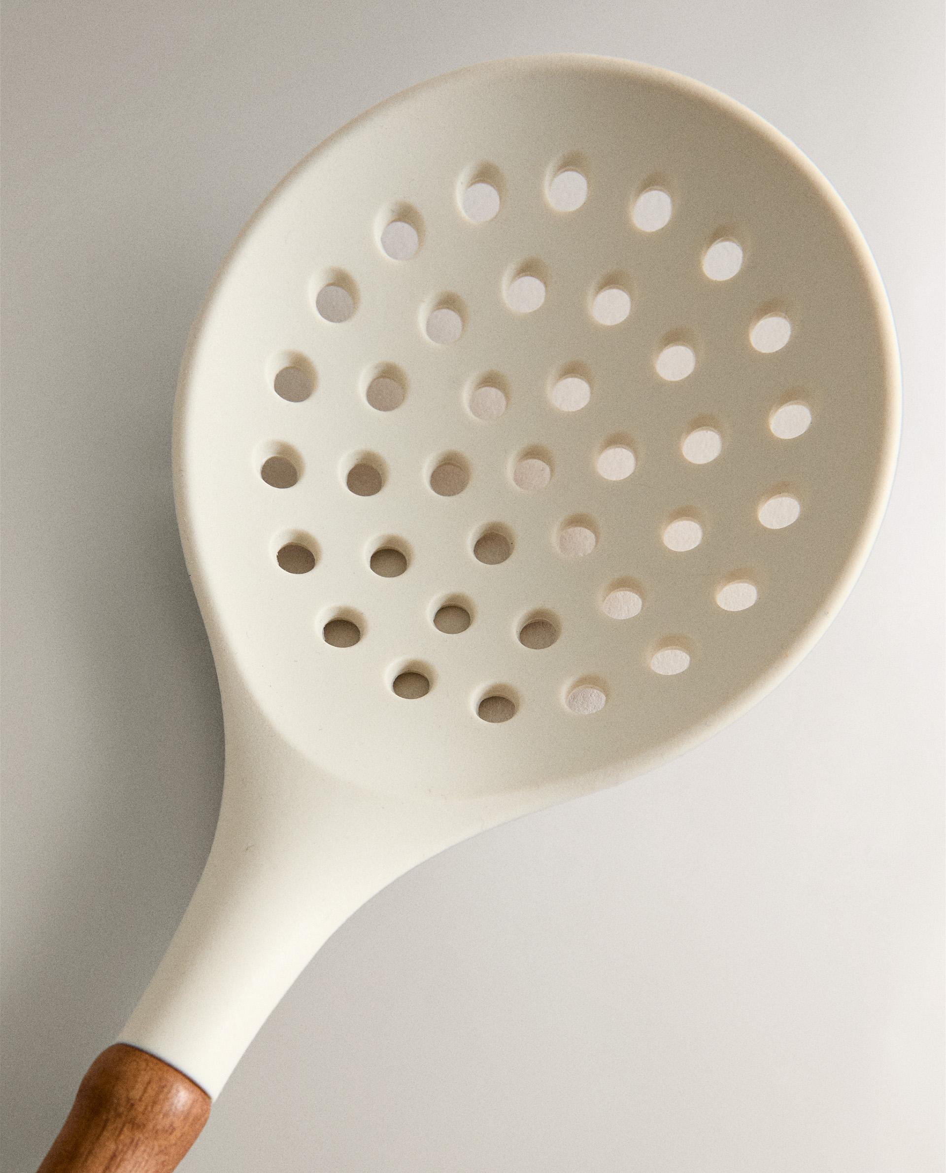 SILICONE AND WOOD SLOTTED SPOON product thumbnail 4