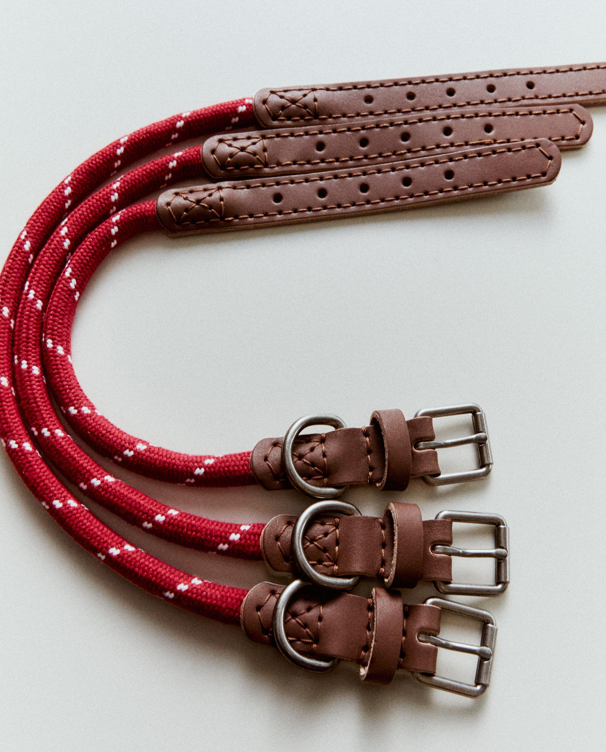 LEATHER AND ROPE PET COLLAR product thumbnail 9