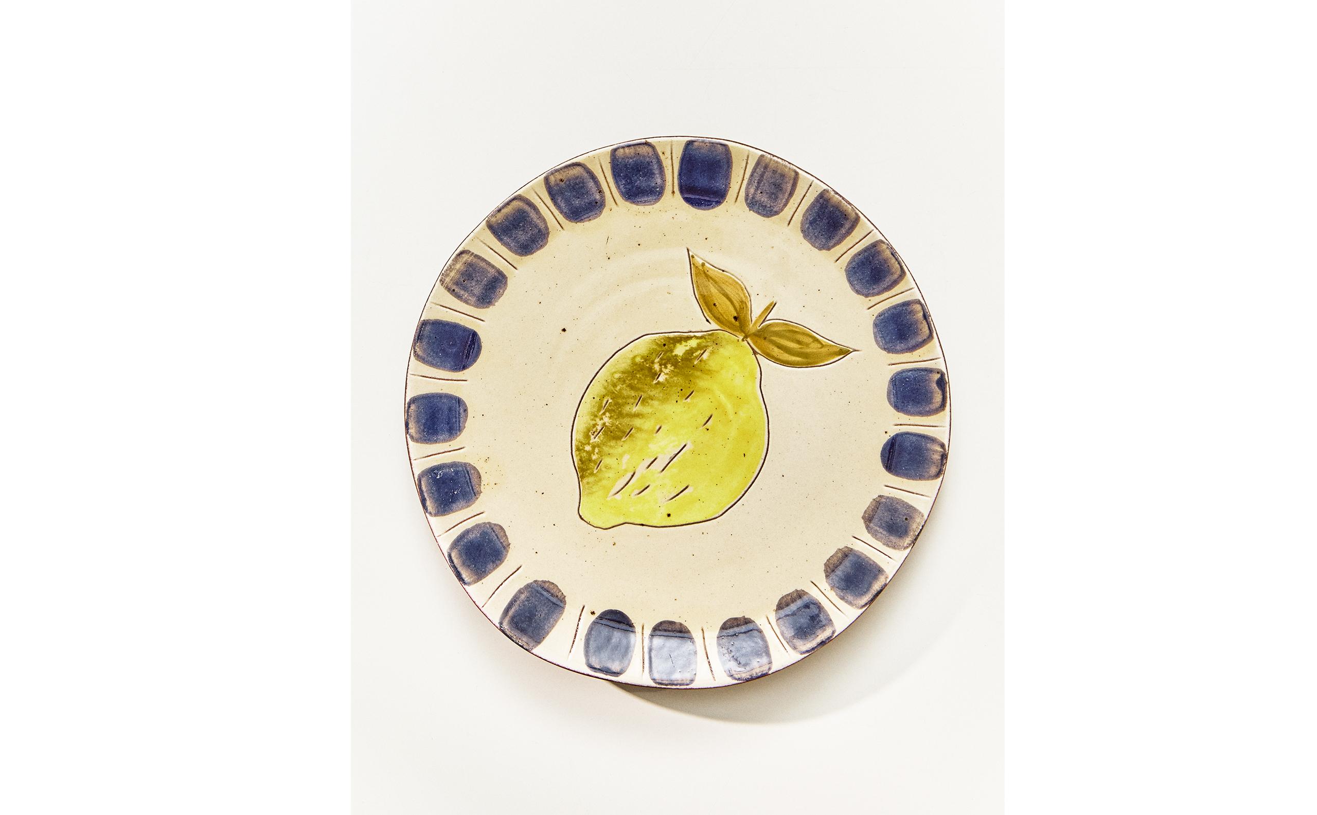 EARTHENWARE DESSERT PLATE WITH FRUIT DESIGN product thumbnail 7