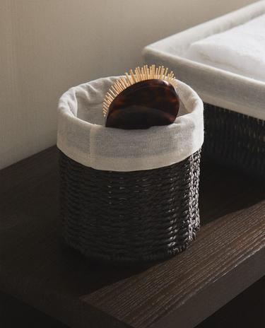 ROUND BASKET WITH COTTON LINING