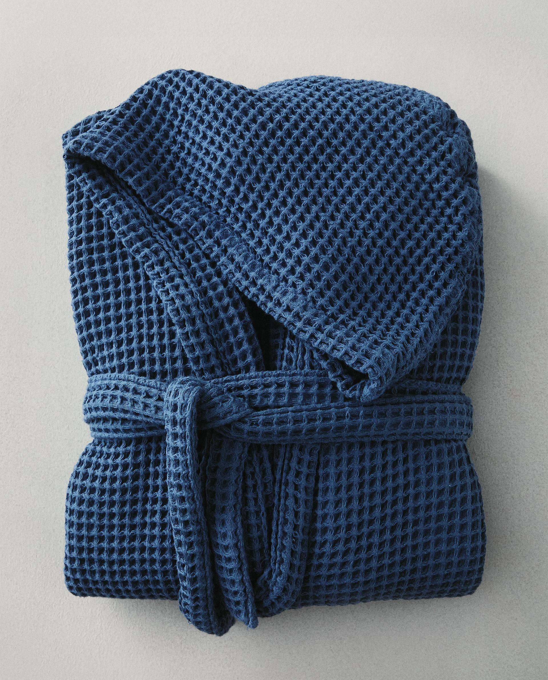 COTTON WAFFLE-TEXTURE BATHROBE product thumbnail 2