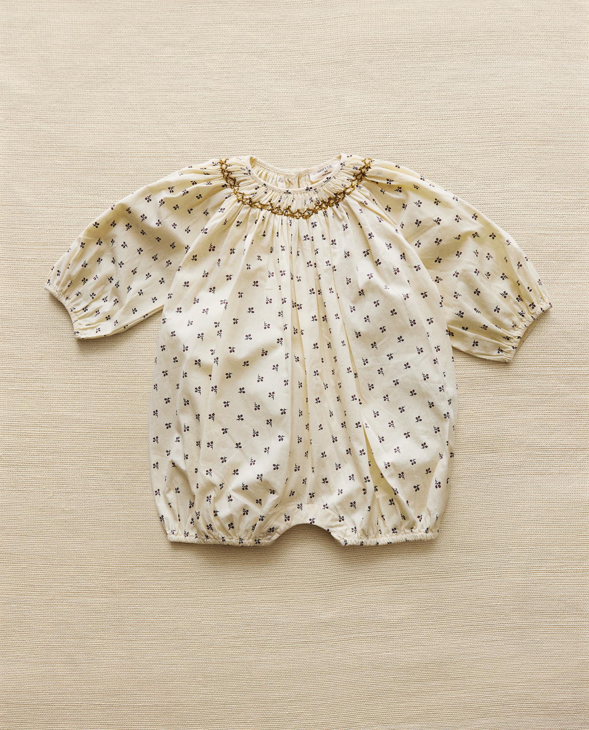 GATHERED FLORAL BABY ROMPER | Zara Home United States of America