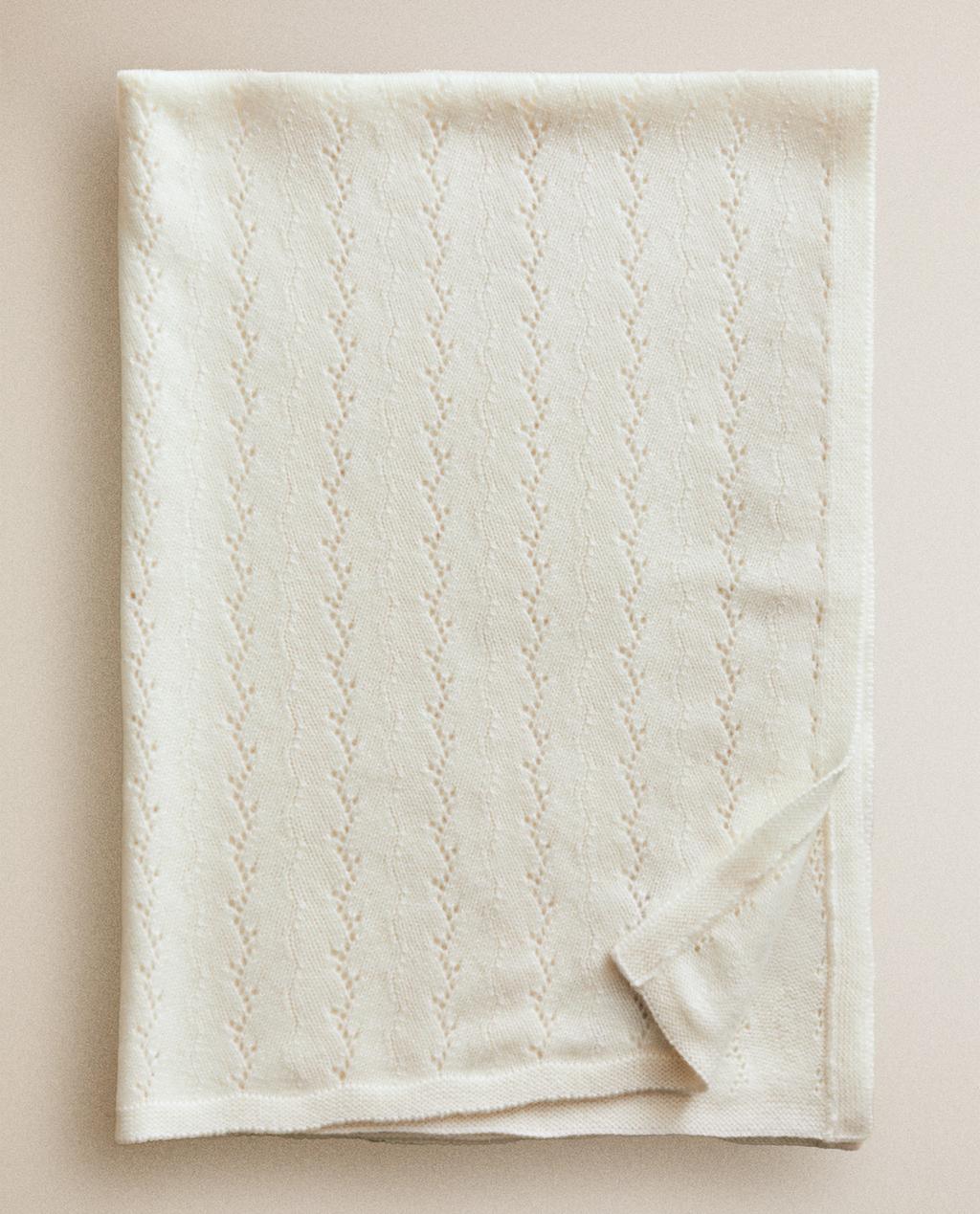 CASHMERE KNIT BABY BLANKET