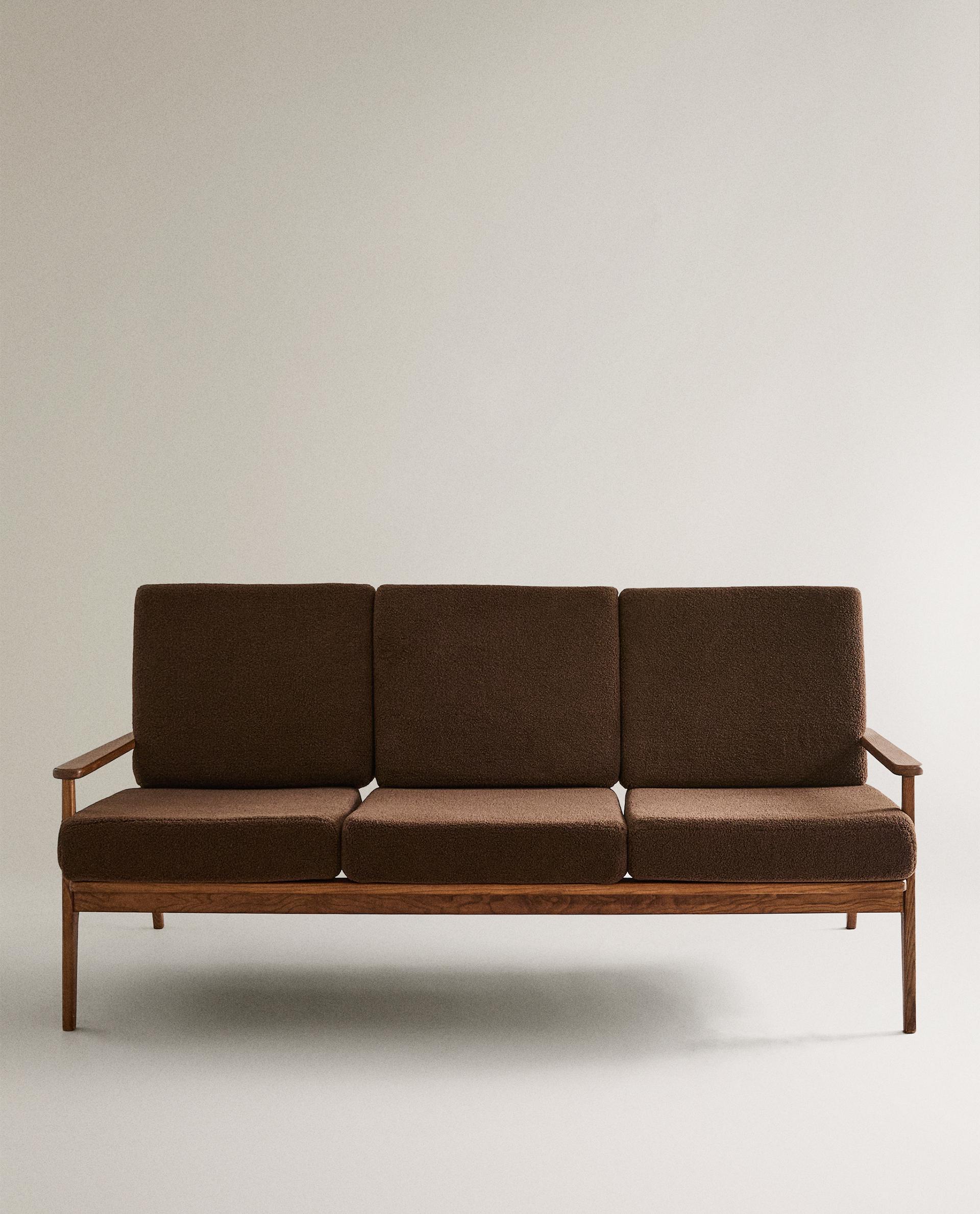 ASH WOOD THREE-SEAT COUCH