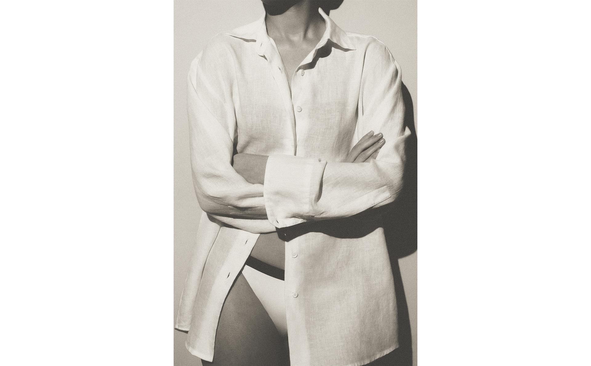 LINNEN OVERHEMD MET LANGE MOUW LINNEN OVERHEMD MET LANGE MOUW