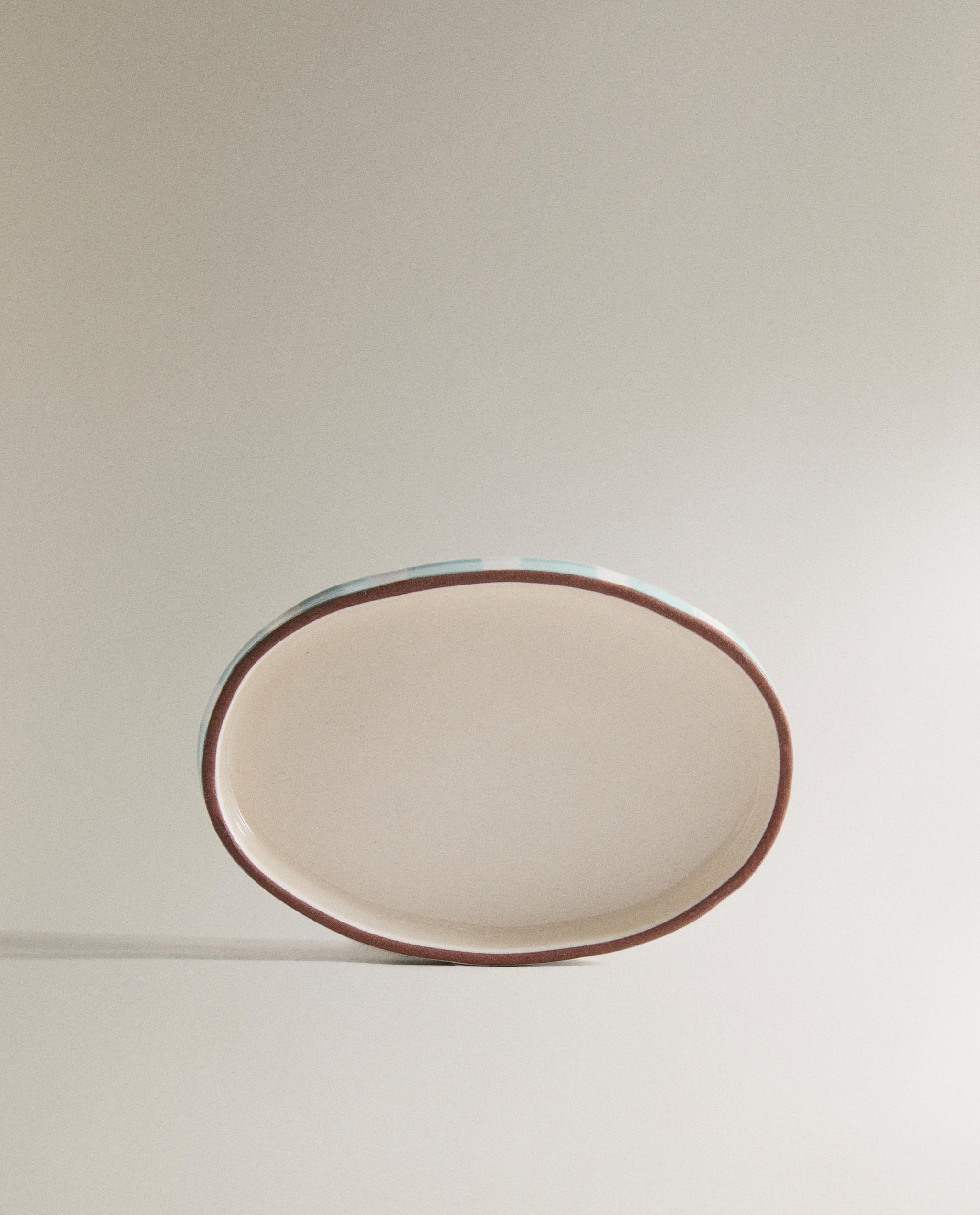 STRIPED CERAMIC BATHROOM SOAP DISH product thumbnail 7