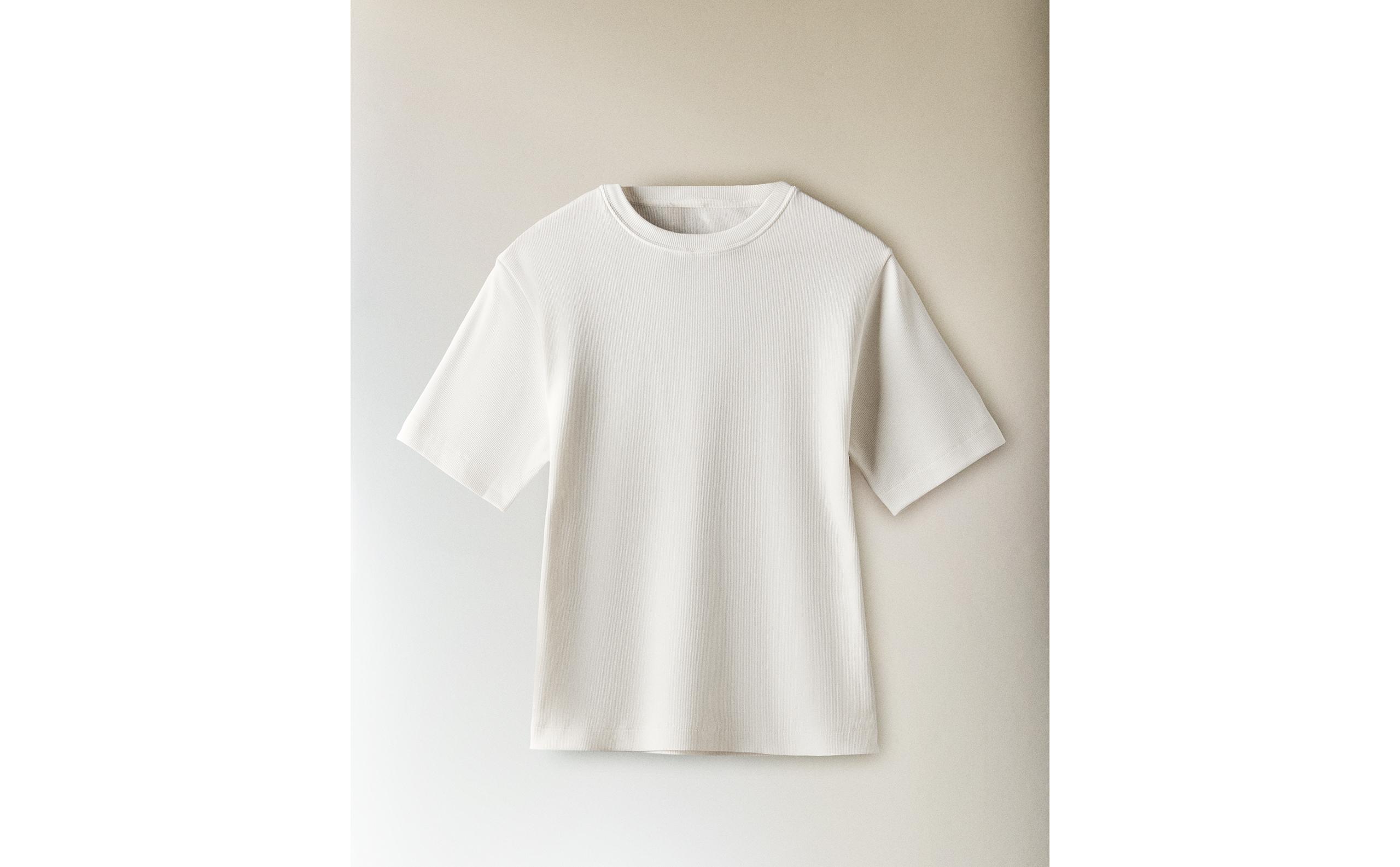【ZARA】コットンギャザーＴシャツ 0264/008/401 GATHERED COTTON T-SHIRT - White | ZARA United States