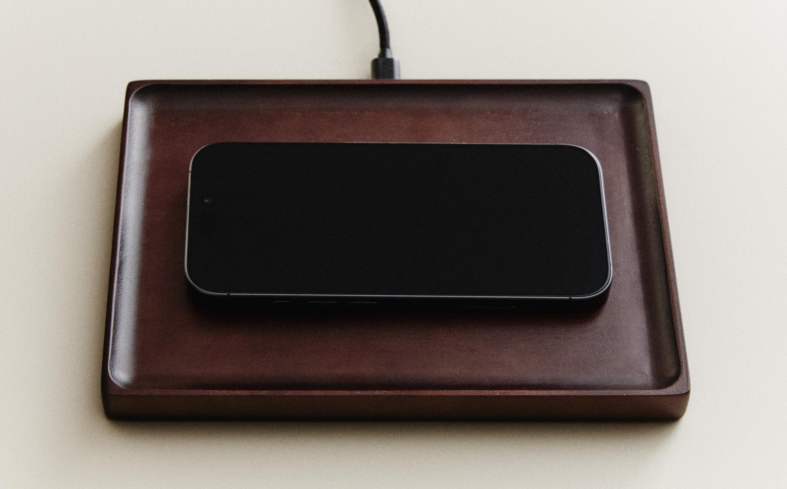 MOBILE PHONE CHARGER WOODEN TRAY product thumbnail 11