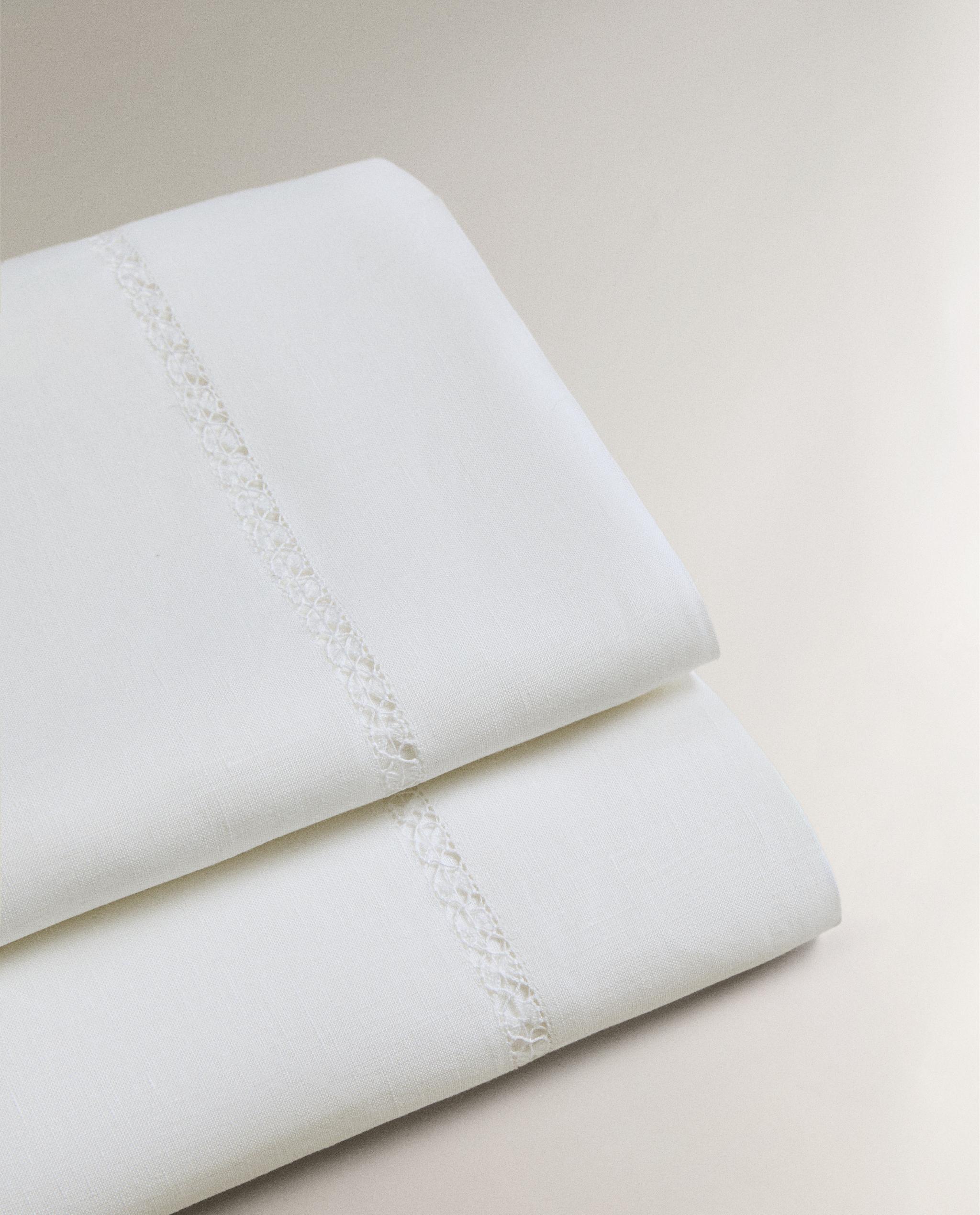 HEMSTITCHED LINEN FLAT SHEET product thumbnail 3